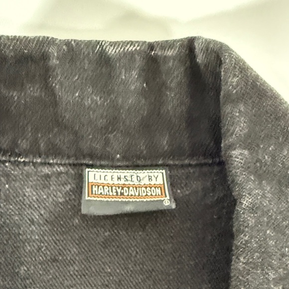 Vintage Harley-Davidson New York Cafe Black Denim Jacket - Picture 3 of 15